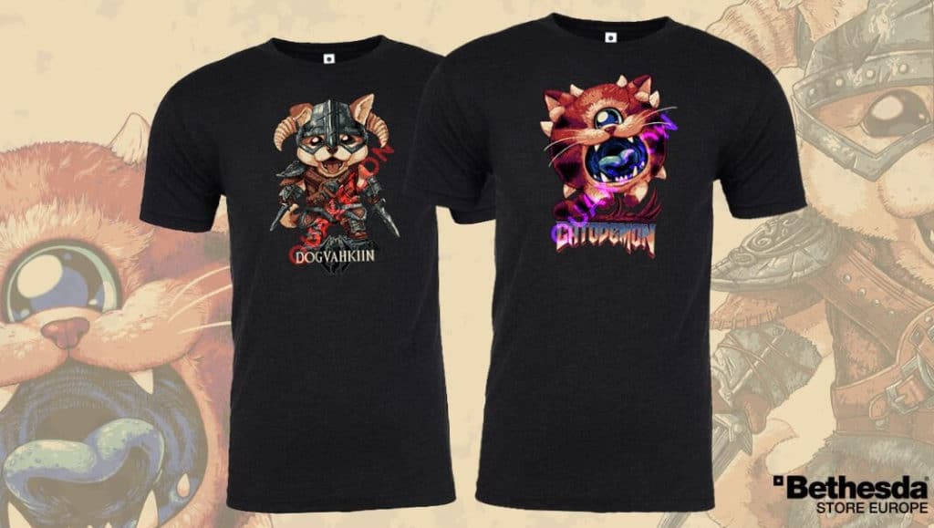 QuakeCon at Home will have new, exclusive “Dogvahkiin” and “Catodemon” t-shirts for sale