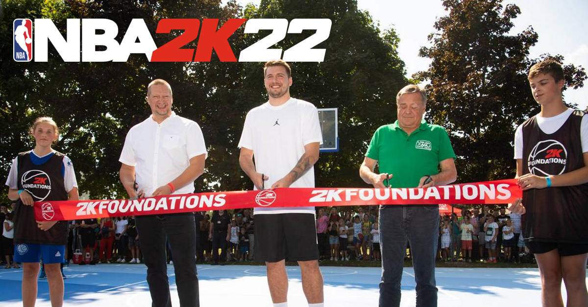 NBA 2K22 - 2K Foundations Teams Up with NBA 2K22 Cover Star Luka Dončić to Dedicate Two Basketball Courts to his Hometown