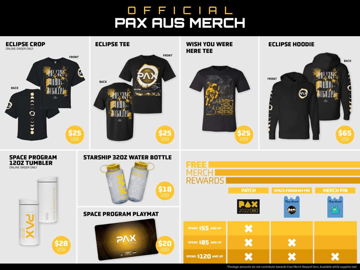 PAX Aus 2022 Merch Is Coming To A Galaxy Near You