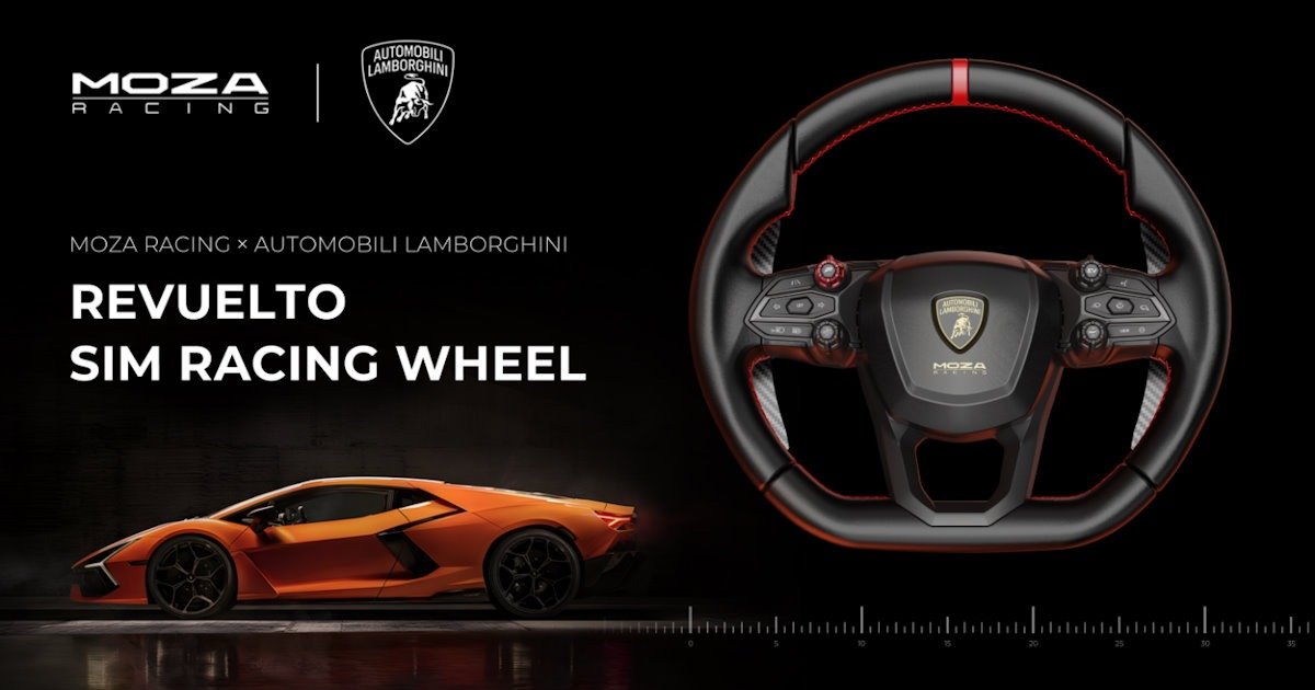 Moza Racing Launches Licensed Lamborghini Revuelto Steering Wheel In Australia
