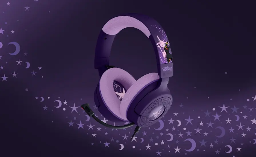 Headset Kraken V4 X Razer Reveals The Espeon & Umbreon Collection