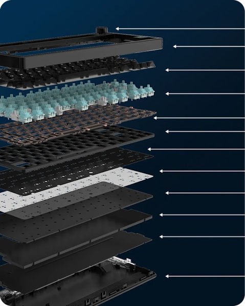 HE65 layer image e1787481695507 Epomaker HE65 V2 TMR - Deep Acoustic Thock Meets Ultra-Precision Sensing