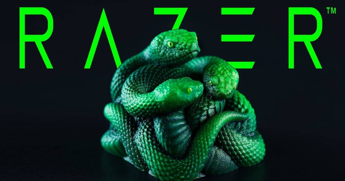 Razer Unveils The Artisan Keycap - Triple-Headed Snake Edition