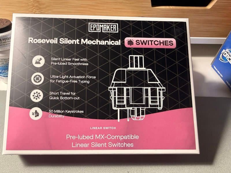 IMG 0373 Epomaker Roseveil Switches - Silence at Your Fingertips