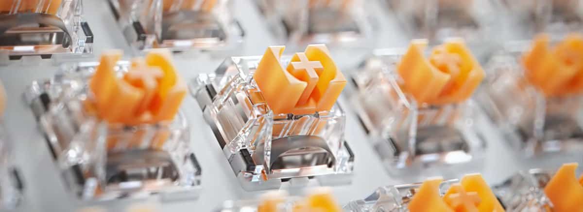 reclusa x mini 65 orange tactile mechanical switches
